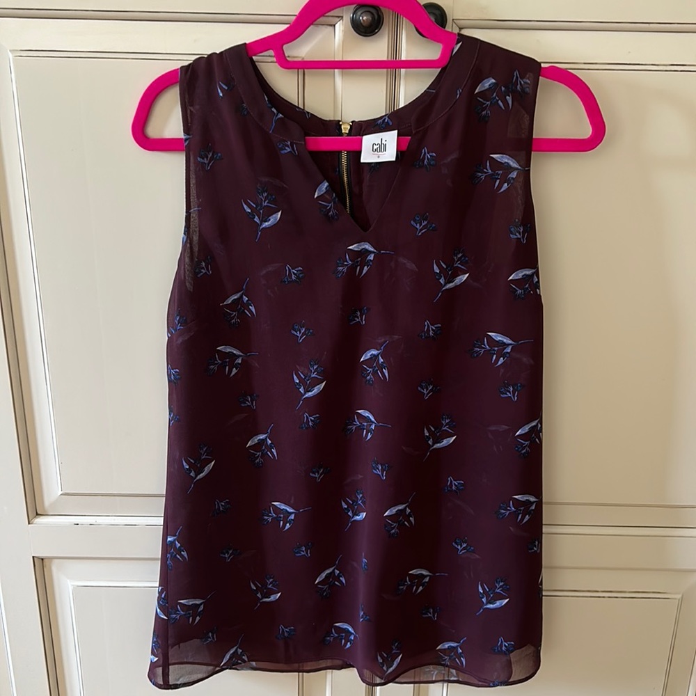 EUC Cabi tank with zipper, size small, EUC